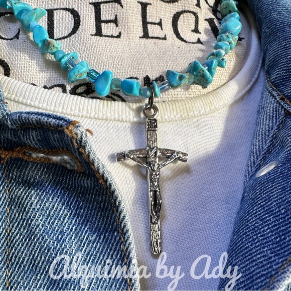 Alquimia by Ady Turquoise and Silver Necklace - Picture 3 of 4